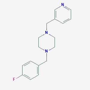 molecular formula C17H20FN3 B373945 1-(4-Fluorobenzyl)-4-(pyridin-3-ylmethyl)piperazine 