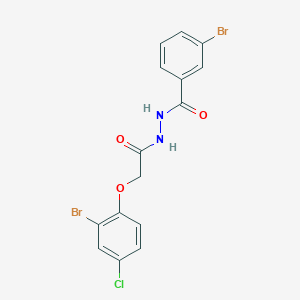 molecular formula C15H11Br2ClN2O3 B3739452 3-bromo-N'-[(2-bromo-4-chlorophenoxy)acetyl]benzohydrazide 