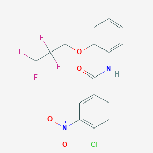 molecular formula C16H11ClF4N2O4 B3739471 4-chloro-3-nitro-N-[2-(2,2,3,3-tetrafluoropropoxy)phenyl]benzamide 
