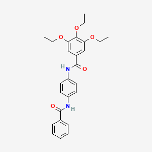 molecular formula C26H28N2O5 B3739501 N-[4-(benzoylamino)phenyl]-3,4,5-triethoxybenzamide 