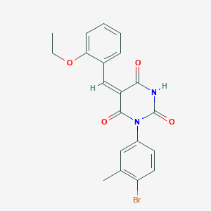 molecular formula C20H17BrN2O4 B3739515 1-(4-bromo-3-methylphenyl)-5-(2-ethoxybenzylidene)-2,4,6(1H,3H,5H)-pyrimidinetrione 
