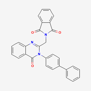 2-{[3-(4-biphenylyl)-4-oxo-3,4-dihydro-2-quinazolinyl]methyl}-1H-isoindole-1,3(2H)-dione