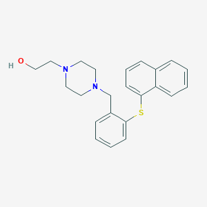 molecular formula C23H26N2OS B373960 2-{4-[2-(1-Naphthylsulfanyl)benzyl]-1-piperazinyl}ethanol 