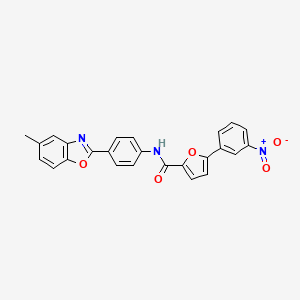N-[4-(5-methyl-1,3-benzoxazol-2-yl)phenyl]-5-(3-nitrophenyl)-2-furamide