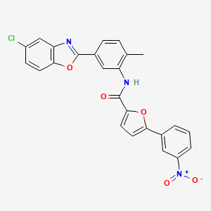 molecular formula C25H16ClN3O5 B3739612 N-[5-(5-chloro-1,3-benzoxazol-2-yl)-2-methylphenyl]-5-(3-nitrophenyl)-2-furamide 