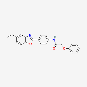 molecular formula C23H20N2O3 B3739619 N-[4-(5-ethyl-1,3-benzoxazol-2-yl)phenyl]-2-phenoxyacetamide 
