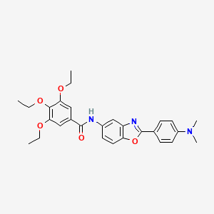 molecular formula C28H31N3O5 B3739630 N-{2-[4-(dimethylamino)phenyl]-1,3-benzoxazol-5-yl}-3,4,5-triethoxybenzamide 
