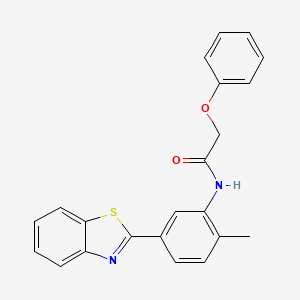 molecular formula C22H18N2O2S B3739640 N-[5-(1,3-benzothiazol-2-yl)-2-methylphenyl]-2-phenoxyacetamide 