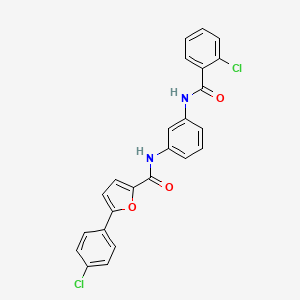 molecular formula C24H16Cl2N2O3 B3739658 N-{3-[(2-chlorobenzoyl)amino]phenyl}-5-(4-chlorophenyl)-2-furamide 