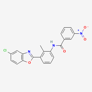 molecular formula C21H14ClN3O4 B3739663 N-[3-(5-chloro-1,3-benzoxazol-2-yl)-2-methylphenyl]-3-nitrobenzamide 