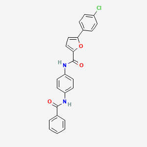 molecular formula C24H17ClN2O3 B3739675 N-[4-(benzoylamino)phenyl]-5-(4-chlorophenyl)-2-furamide 
