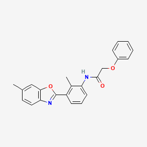 N-[2-methyl-3-(6-methyl-1,3-benzoxazol-2-yl)phenyl]-2-phenoxyacetamide