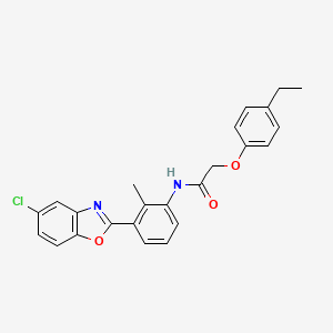molecular formula C24H21ClN2O3 B3739696 N-[3-(5-chloro-1,3-benzoxazol-2-yl)-2-methylphenyl]-2-(4-ethylphenoxy)acetamide 