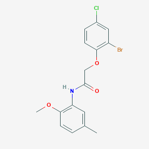 2-(2-bromo-4-chlorophenoxy)-N-(2-methoxy-5-methylphenyl)acetamide