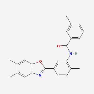 N-[5-(5,6-dimethyl-1,3-benzoxazol-2-yl)-2-methylphenyl]-3-methylbenzamide