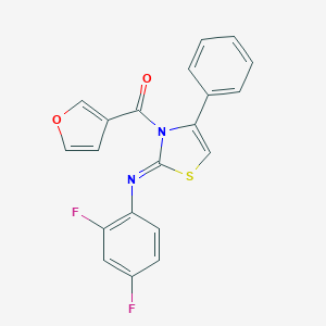 2,4-Difluoro-N-(3-(3-furoyl)-4-phenyl-1,3-thiazol-2(3H)-ylidene)aniline