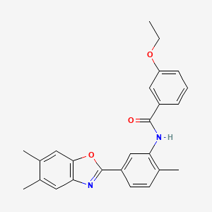 molecular formula C25H24N2O3 B3739744 N-[5-(5,6-dimethyl-1,3-benzoxazol-2-yl)-2-methylphenyl]-3-ethoxybenzamide 