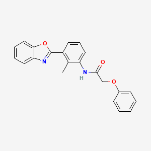 molecular formula C22H18N2O3 B3739755 N-[3-(1,3-benzoxazol-2-yl)-2-methylphenyl]-2-phenoxyacetamide 