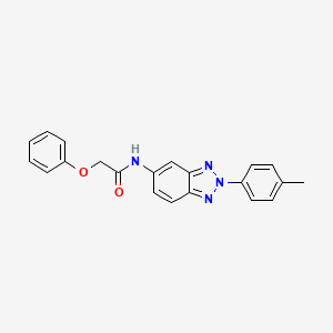 molecular formula C21H18N4O2 B3739759 N-[2-(4-methylphenyl)-2H-1,2,3-benzotriazol-5-yl]-2-phenoxyacetamide 