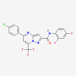 molecular formula C20H10ClF5N4O B3739774 5-(4-chlorophenyl)-N-(2,4-difluorophenyl)-7-(trifluoromethyl)pyrazolo[1,5-a]pyrimidine-2-carboxamide 