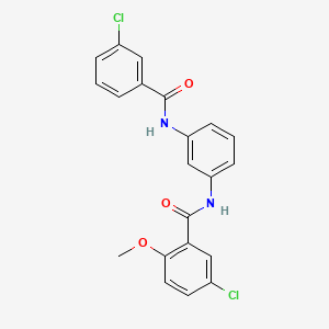 molecular formula C21H16Cl2N2O3 B3739781 5-chloro-N-{3-[(3-chlorobenzoyl)amino]phenyl}-2-methoxybenzamide 