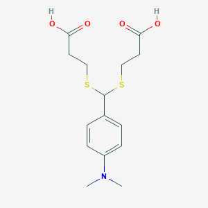 3-({[(2-Carboxyethyl)sulfanyl][4-(dimethylamino)phenyl]methyl}sulfanyl)propanoic acid