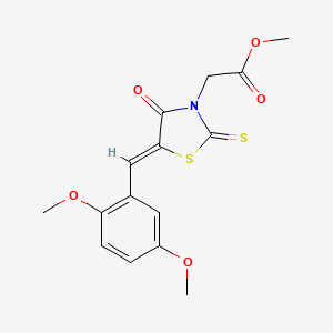 methyl [5-(2,5-dimethoxybenzylidene)-4-oxo-2-thioxo-1,3-thiazolidin-3-yl]acetate
