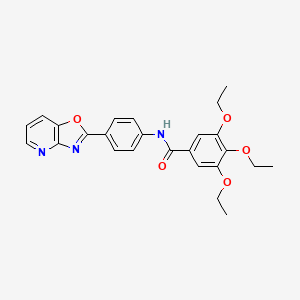 3,4,5-triethoxy-N-(4-[1,3]oxazolo[4,5-b]pyridin-2-ylphenyl)benzamide
