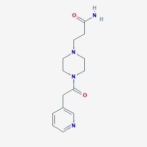 molecular formula C14H20N4O2 B373981 3-[4-(3-Pyridinylacetyl)-1-piperazinyl]propanamide 