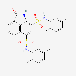 molecular formula C27H25N3O5S2 B3739810 N,N'-bis(2,5-dimethylphenyl)-2-oxo-1,2-dihydrobenzo[cd]indole-6,8-disulfonamide 