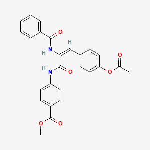 molecular formula C26H22N2O6 B3739826 methyl 4-{[3-[4-(acetyloxy)phenyl]-2-(benzoylamino)acryloyl]amino}benzoate 