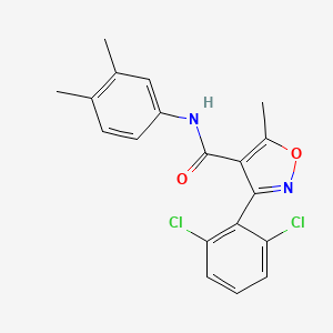 molecular formula C19H16Cl2N2O2 B3739832 3-(2,6-dichlorophenyl)-N-(3,4-dimethylphenyl)-5-methyl-4-isoxazolecarboxamide 