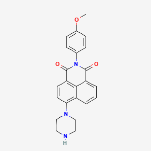 molecular formula C23H21N3O3 B3739848 2-(4-methoxyphenyl)-6-(1-piperazinyl)-1H-benzo[de]isoquinoline-1,3(2H)-dione 