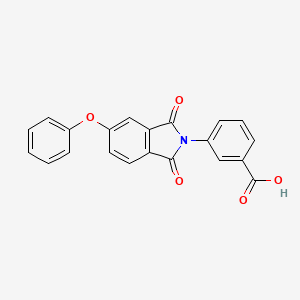 molecular formula C21H13NO5 B3739851 3-(1,3-dioxo-5-phenoxy-1,3-dihydro-2H-isoindol-2-yl)benzoic acid 
