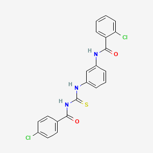 molecular formula C21H15Cl2N3O2S B3739871 2-chloro-N-[3-({[(4-chlorobenzoyl)amino]carbonothioyl}amino)phenyl]benzamide 