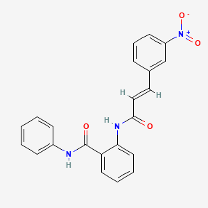 molecular formula C22H17N3O4 B3739884 2-{[3-(3-nitrophenyl)acryloyl]amino}-N-phenylbenzamide 