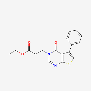 molecular formula C17H16N2O3S B3739903 ethyl 3-(4-oxo-5-phenylthieno[2,3-d]pyrimidin-3(4H)-yl)propanoate 