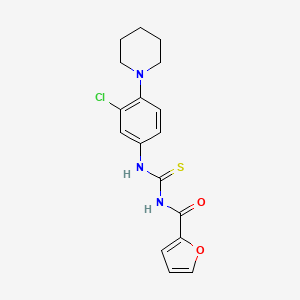 molecular formula C17H18ClN3O2S B3739906 N-({[3-chloro-4-(1-piperidinyl)phenyl]amino}carbonothioyl)-2-furamide 