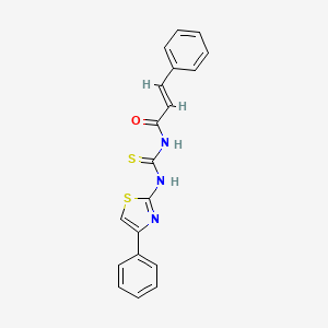 molecular formula C19H15N3OS2 B3739917 3-phenyl-N-{[(4-phenyl-1,3-thiazol-2-yl)amino]carbonothioyl}acrylamide 