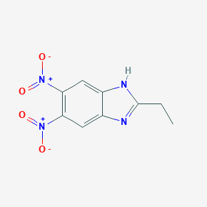 molecular formula C9H8N4O4 B373992 2-ethyl-5,6-dinitro-1H-benzimidazole 