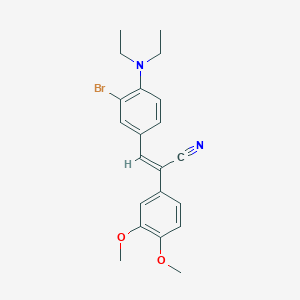 molecular formula C21H23BrN2O2 B3739927 3-[3-bromo-4-(diethylamino)phenyl]-2-(3,4-dimethoxyphenyl)acrylonitrile 