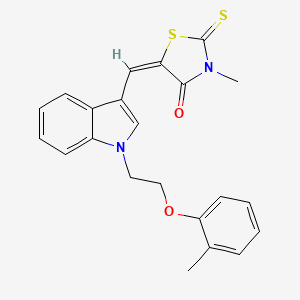 3-methyl-5-({1-[2-(2-methylphenoxy)ethyl]-1H-indol-3-yl}methylene)-2-thioxo-1,3-thiazolidin-4-one