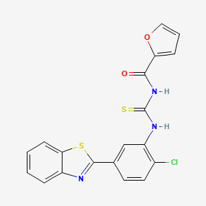 molecular formula C19H12ClN3O2S2 B3739954 N-({[5-(1,3-benzothiazol-2-yl)-2-chlorophenyl]amino}carbonothioyl)-2-furamide 