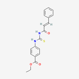 molecular formula C19H18N2O3S B3739964 ethyl 4-{[(cinnamoylamino)carbonothioyl]amino}benzoate 
