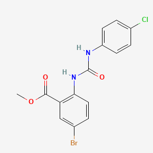 molecular formula C15H12BrClN2O3 B3739972 methyl 5-bromo-2-({[(4-chlorophenyl)amino]carbonyl}amino)benzoate 