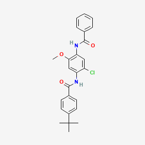 molecular formula C25H25ClN2O3 B3739978 N-[4-(benzoylamino)-2-chloro-5-methoxyphenyl]-4-tert-butylbenzamide 