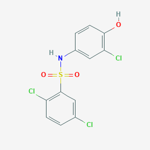 molecular formula C12H8Cl3NO3S B3739983 2,5-dichloro-N-(3-chloro-4-hydroxyphenyl)benzenesulfonamide 