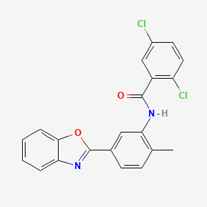 molecular formula C21H14Cl2N2O2 B3739986 N-[5-(1,3-benzoxazol-2-yl)-2-methylphenyl]-2,5-dichlorobenzamide 