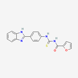 molecular formula C19H14N4O2S B3739987 N-({[4-(1H-benzimidazol-2-yl)phenyl]amino}carbonothioyl)-2-furamide 