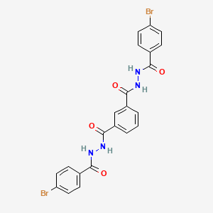 molecular formula C22H16Br2N4O4 B3740011 N'~1~,N'~3~-bis(4-bromobenzoyl)isophthalohydrazide CAS No. 5526-50-1